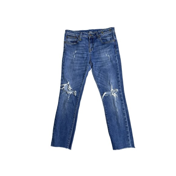 R13 Kate Skinny Jean Size 28 distressed raw hem made in Italy - Picture 14 of 14